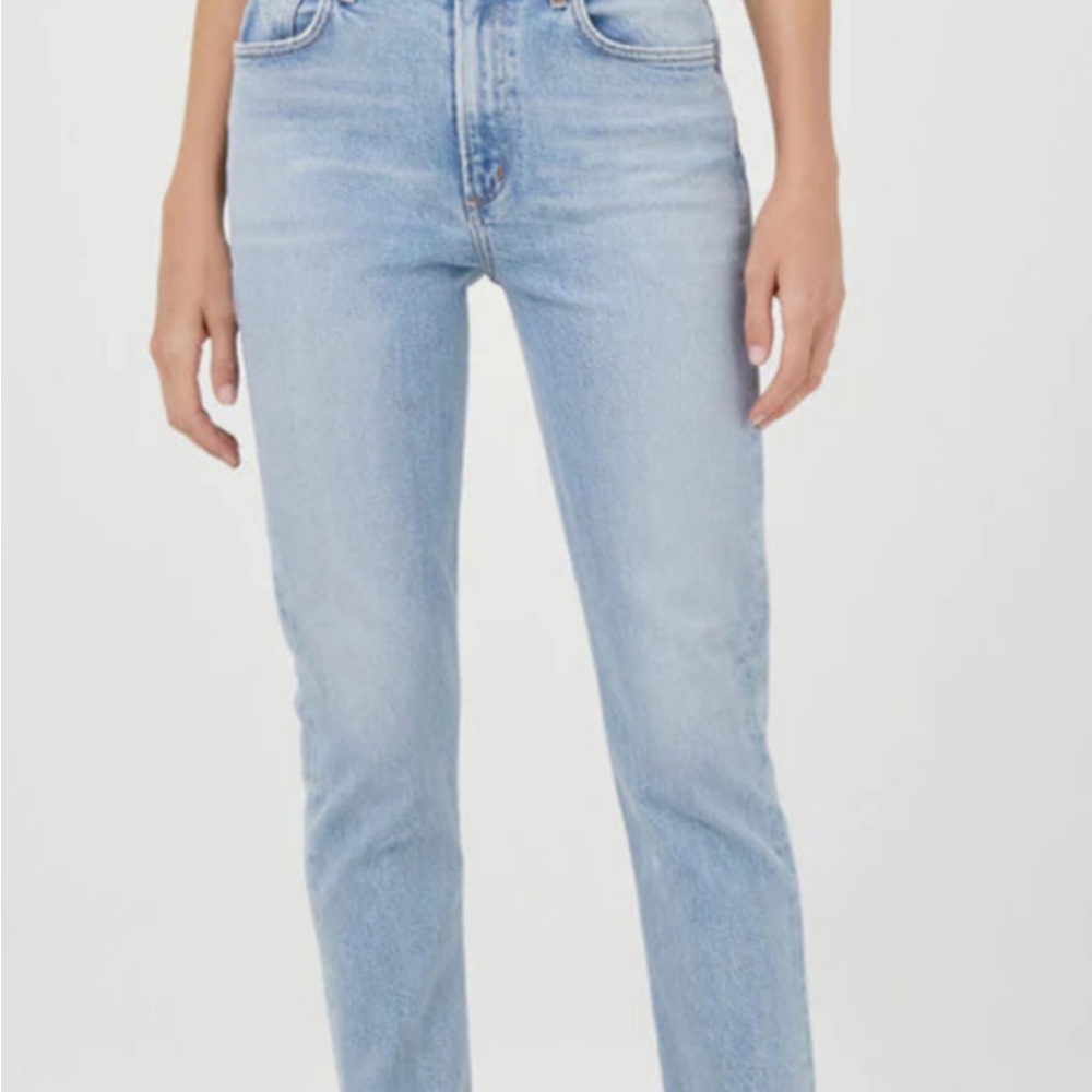 Agolde Light Blue Straight Leg Jeans